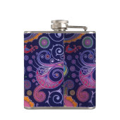 Paisley Paars roze Heupfles (Achterkant)