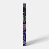Paisley paars roze iPhone hoesje (Linkerkant)
