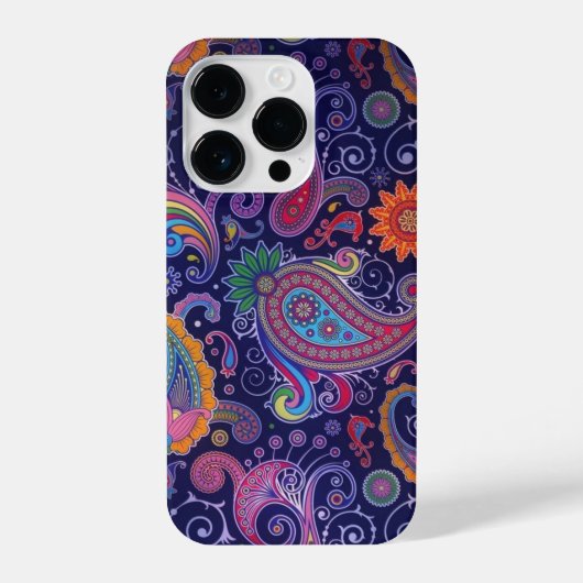 Paisley Paars roze iPhone Hoesje (Achterkant)