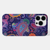 Paisley Paars roze iPhone Hoesje (Achterkant horizontaal)