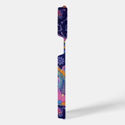 Paisley Paars roze iPhone Hoesje (Rechterkant)