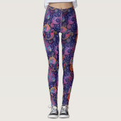 Paisley Paars roze Leggings (Voorkant)