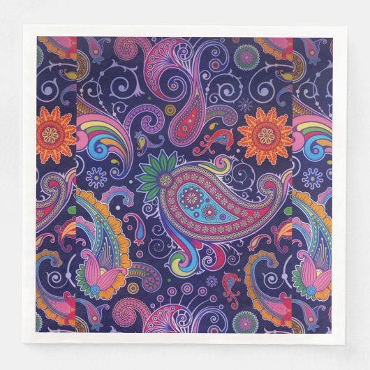 Paisley Paars roze Servet (Voorkant)