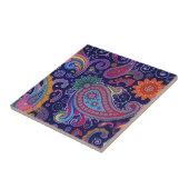 Paisley Paars roze Tegeltje (Zijkant)