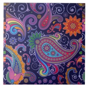 Paisley Paars roze Tegeltje