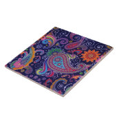 Paisley Paars roze Tegeltje (Zijkant)