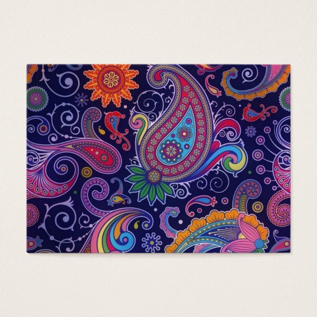 Paisley Paars roze Visitekaartje (Voorkant)