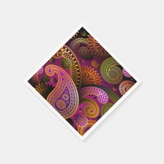 Paisley Paars Servetten (Hoek)