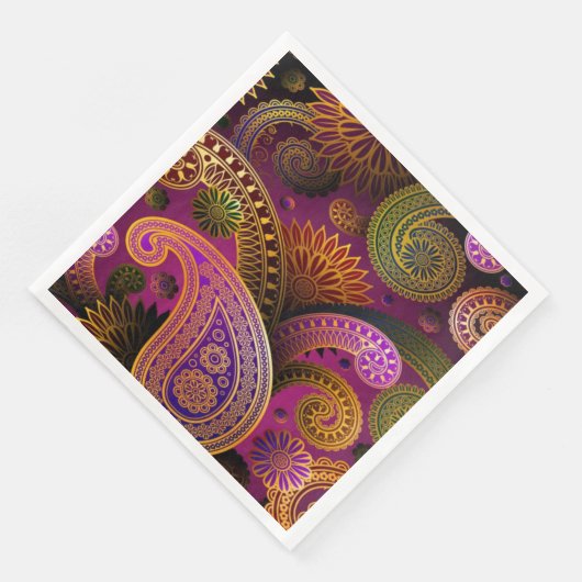 Paisley Paars Servetten (Hoek)