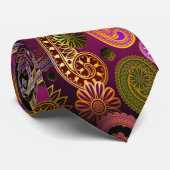 Paisley Paars Stropdas (Opgerold)