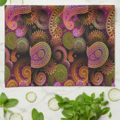 Paisley Paars Theedoek (Gevouwen)