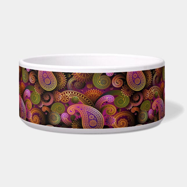 Paisley Paars Voerbakje (Voorkant)