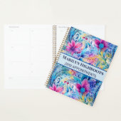 Paisley Paarse Bloemen met Blauwe Bladeren Planner (Display)