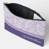 Paisley Paarse en Lila gepersonaliseerde Etui (Open)
