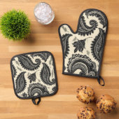 Paisley Palaces Ovenwant & Pannenlap Set (Top down)