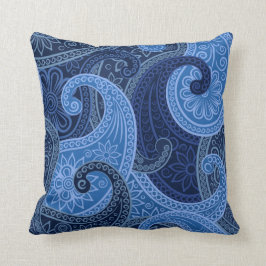 Paisley Paradise in Ocean Pillow Kussen