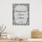 Paisley Passion - Black (Henna) Poster (Keuken)