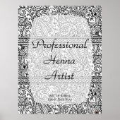 Paisley Passion - Black (Henna) Poster (Voorkant)