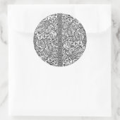 Paisley Passion - Black (Henna) Ronde Sticker (Tas)
