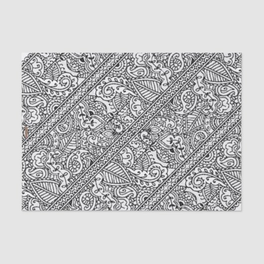 Paisley Passion - Black (Henna) Tissuepapier (Voorkant)