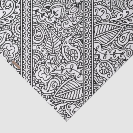 Paisley Passion - Black (Henna) Tissuepapier (Detail)