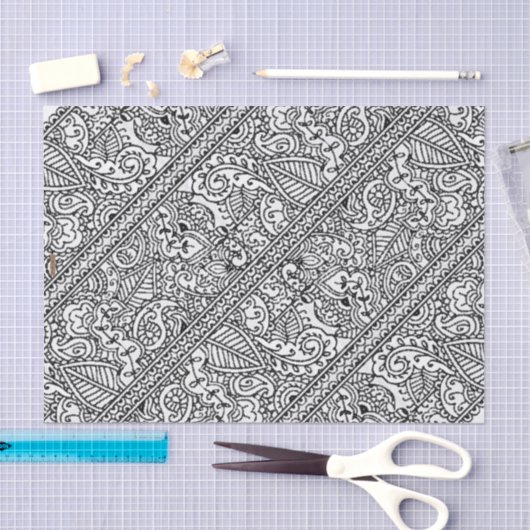 Paisley Passion - Black (Henna) Tissuepapier (Craft)