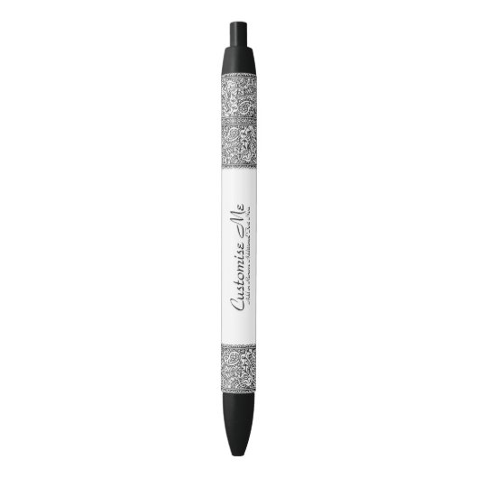 Paisley Passion - Black (Henna) Zwarte Inkt Pen (Voorkant Verticaal)