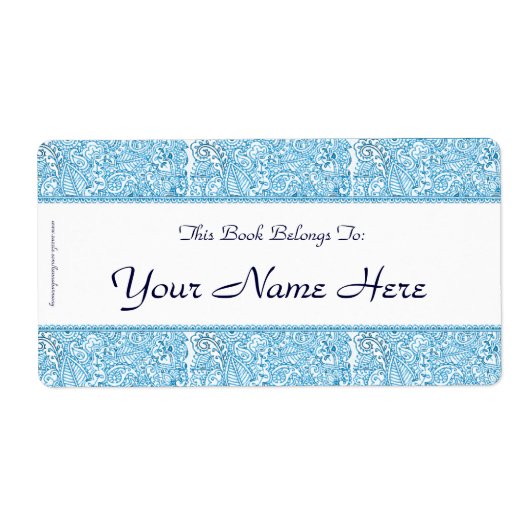 Paisley Passion - Blue (Henna) Etiket (Voorkant)