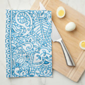 Paisley Passion - Blue (Henna) Theedoek (Quarter Fold)