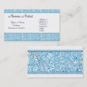 Paisley Passion - Blue (Henna) Visitekaartje (Voorkant / Achterkant)