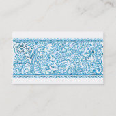Paisley Passion - Blue (Henna) Visitekaartje (Achterkant)
