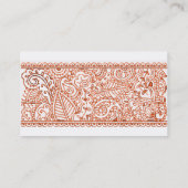 Paisley Passion - Oranje (Henna) Visitekaartje (Achterkant)