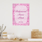 Paisley Passion - Roze (Henna) Poster (Keuken)