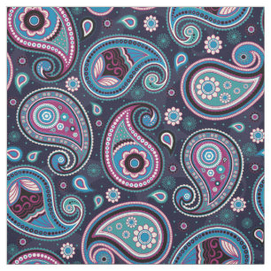 Paisley-patroon blauwgroen blauw stof
