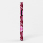 Paisley-patroon, Bourgogne, roze en wit Case-Mate iPhone Case (Achterkant/rechts)