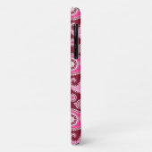 Paisley-patroon, Bourgogne, roze en wit Case-Mate iPhone Case (Achterkant/links)