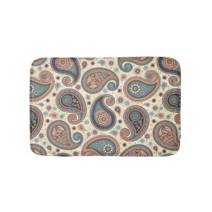 Paisley-patroon bruine blauwgroen beige elegant badmat