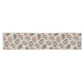 Paisley-patroon bruine blauwgroen beige elegant korte tafelloper (Horizontaal)