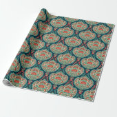 Paisley-patroon Cadeaupapier (Uitgerold)