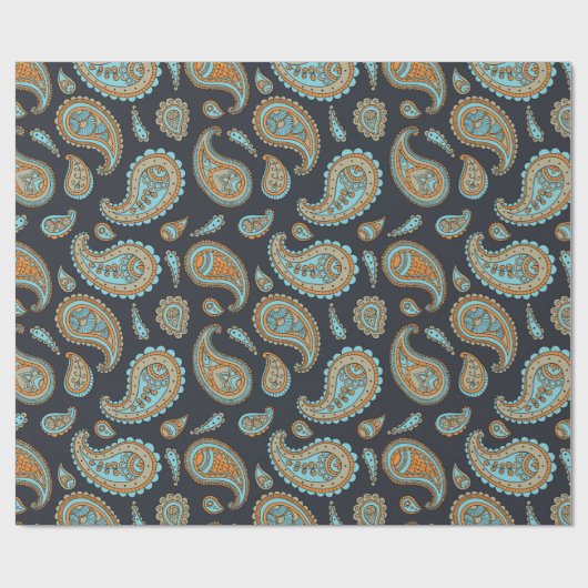 Paisley-patroon Cadeaupapier (Vlak)