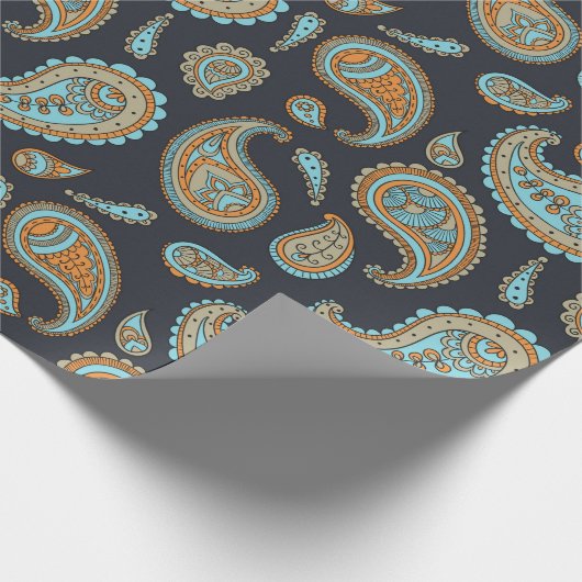 Paisley-patroon Cadeaupapier (Hoek)