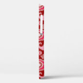 Paisley-patroon, donkerrood, roze en wit Case-Mate iPhone case (Achterkant / Links)