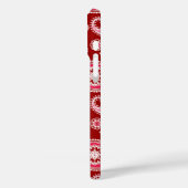 Paisley-patroon, donkerrood, roze en wit Case-Mate iPhone case (Achterkant / Links)