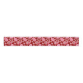 Paisley-patroon, donkerrood, roze en wit grosgrain lint (Voorkant)