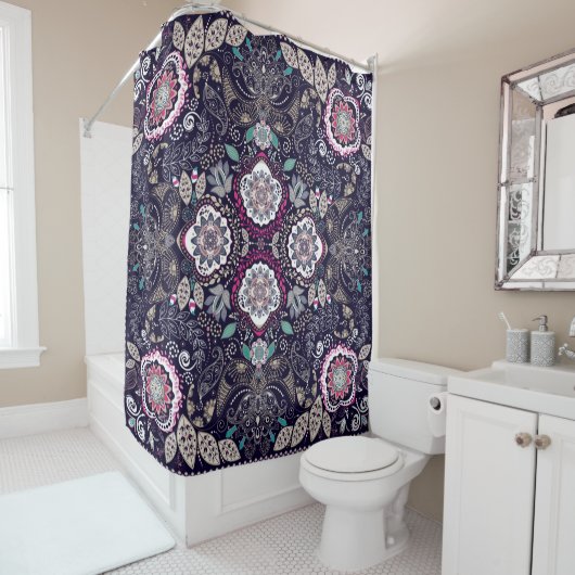 Paisley-patroon Douchegordijn (In situ)