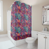 Paisley patroon douchegordijn (In situ)