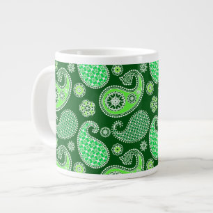 Paisley-patroon, Emerald en Jade Green Grote Koffiekop