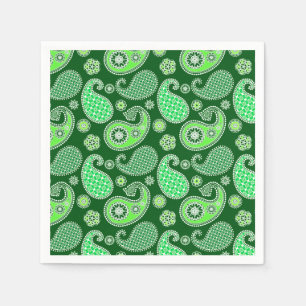 Paisley-patroon, Emerald en Jade Green Servet