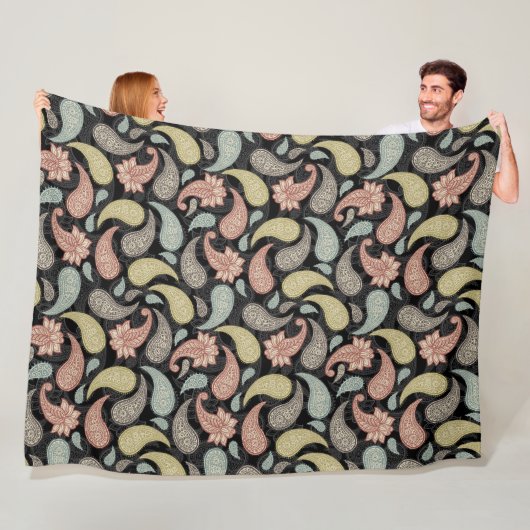 Paisley Patroon Fleece Deken (In situ)