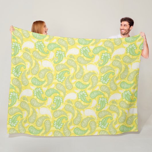 Paisley Patroon Fleece Deken (In situ)